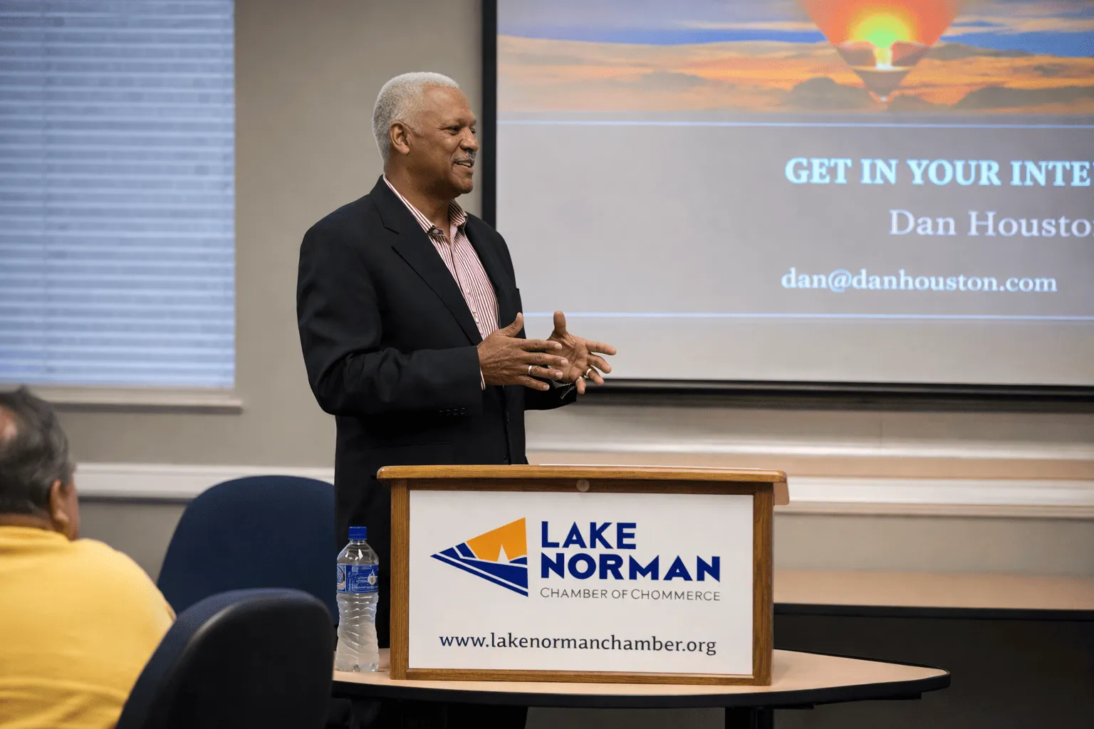 Dan Houston speaking at the Lake Norman Chamber
